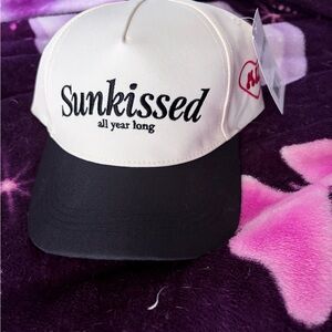 Sunkissed Black and Cream Casual Cap
